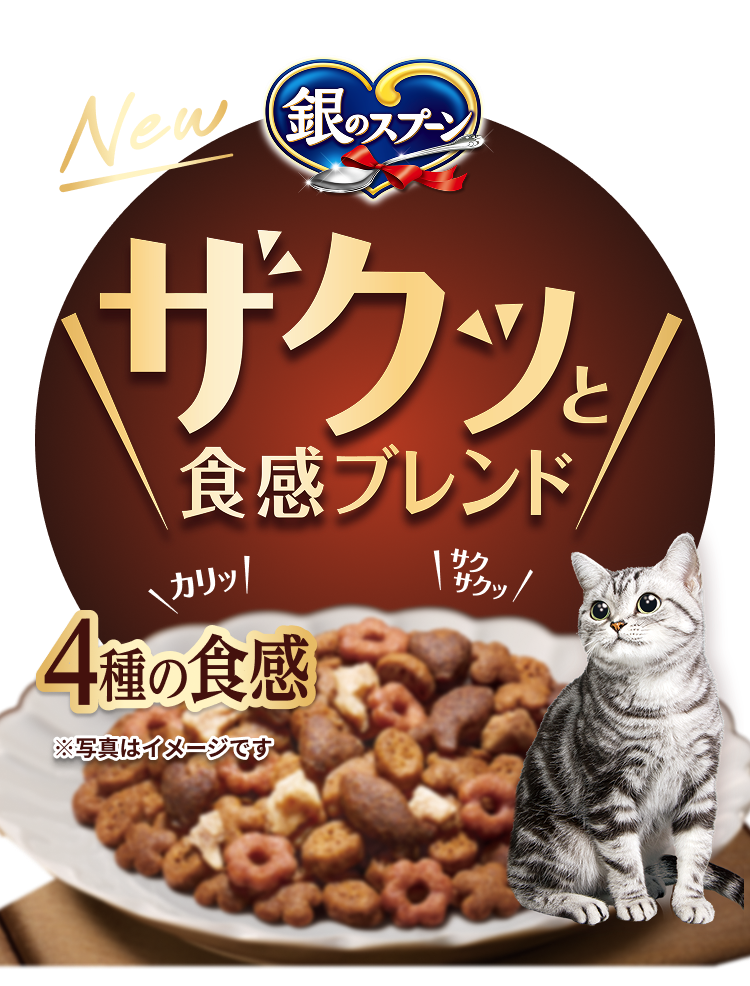 New 銀のスプーン ザクっと食感ブレンド 4種の食感 カリッ ザクッ サクサクッ ザクザクッ ※写真はイメージです