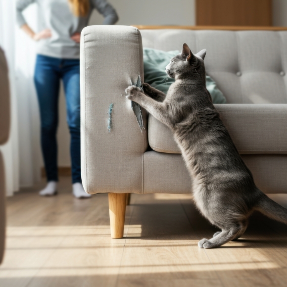 猫の爪とぎのしつけ