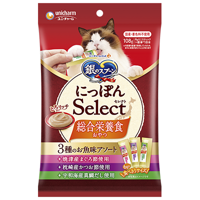 銀のスプーン おやつ にっぽんＳｅｌｅｃｔ 総合栄養食 とろリッチ 3種アソート-ユニ・チャーム ペット