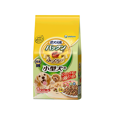 愛犬元気 パックン 小型犬用 ビーフ ささみ 緑黄色野菜 小魚入り 1kg ユニ チャーム ペット 愛犬元気 パックン 小型犬用 ビーフ ささみ 緑黄色野菜 小魚入り 1kg ユニ チャーム ペット