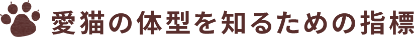 愛犬の体型を知るための指標